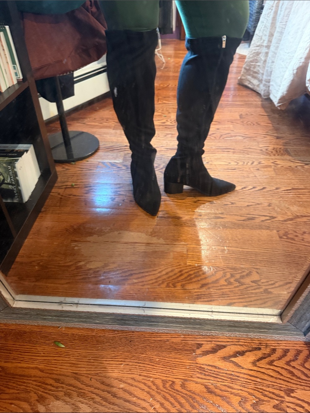 Eloquii Black knee length Pointed Toe Boots